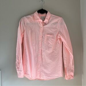 Jcrew neon coral oxford Stripe boy Shirt